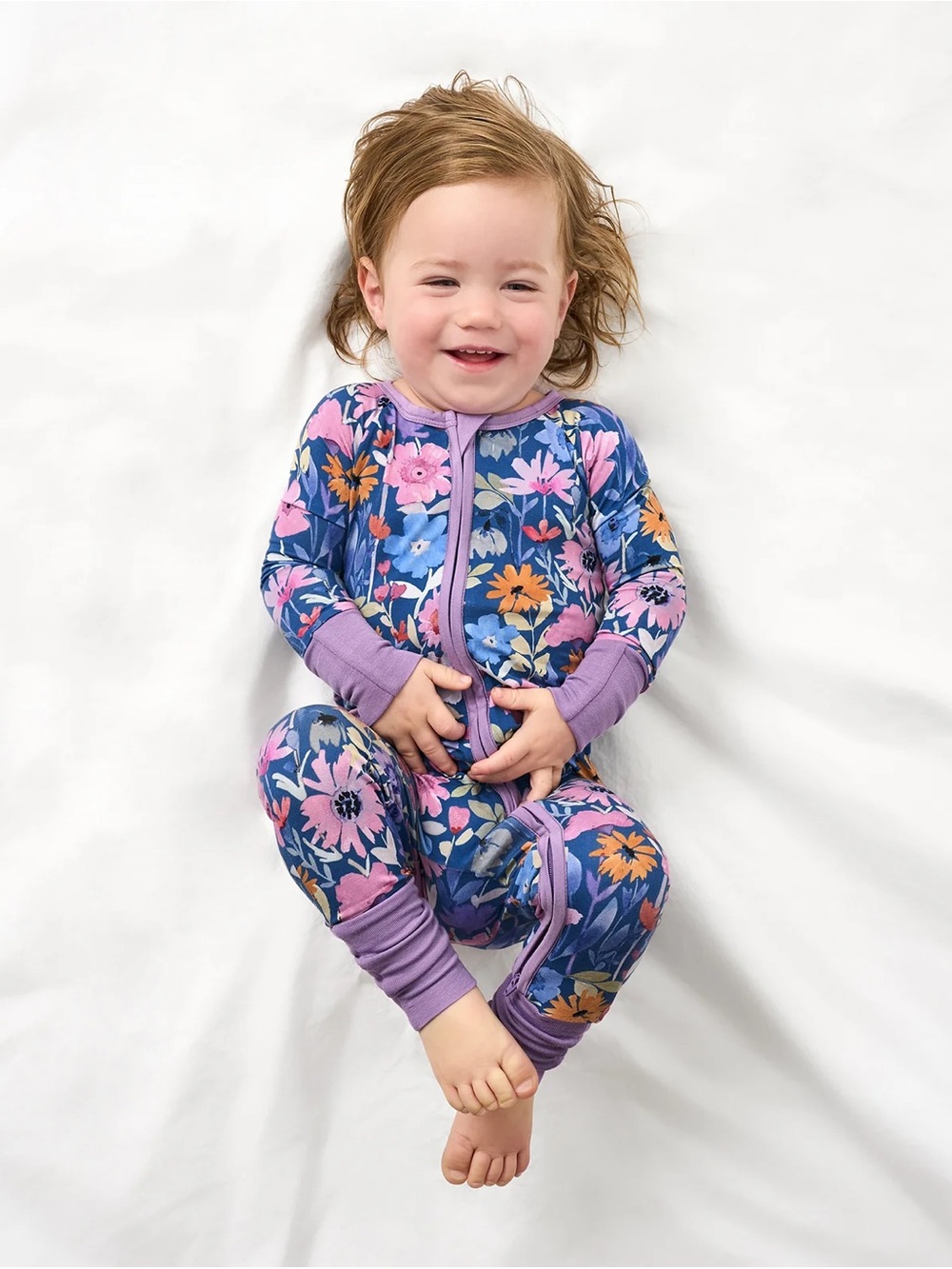 Little Sleepies | Dusk Blooms Zippy | 6-12 months